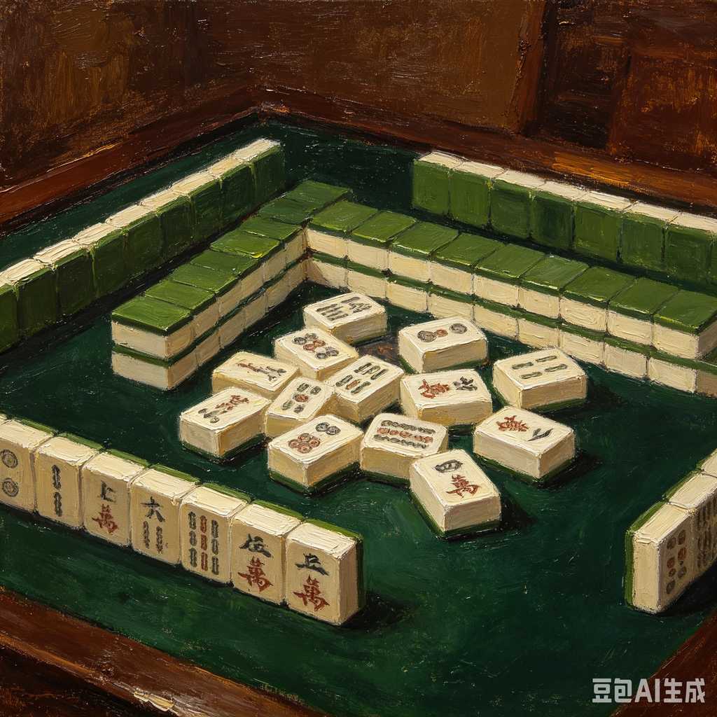 stable print mahjong set